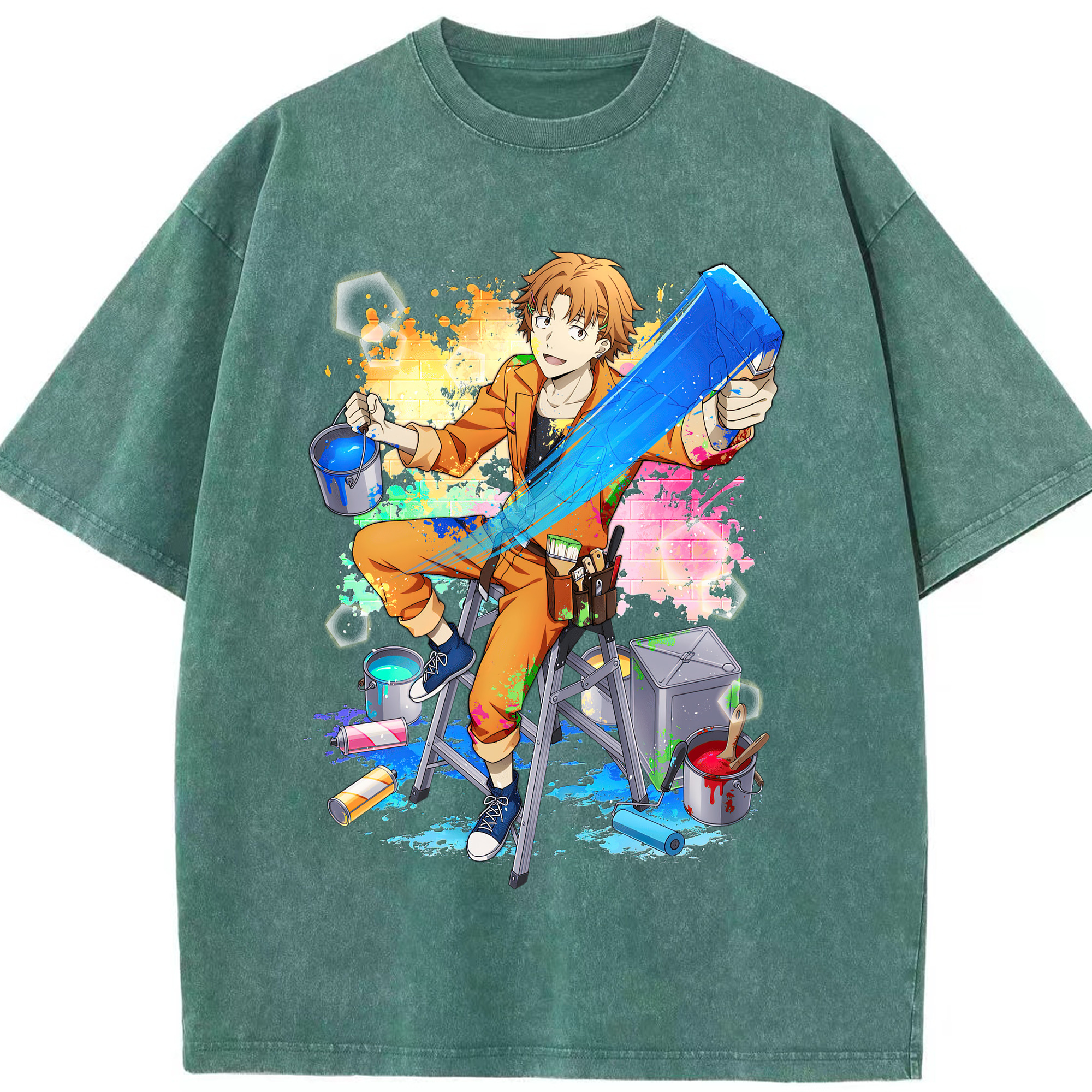 （画像用） 文豪ストレイドッグス Bungo Stray Dogs 綿100% ヴィンテージ風 半袖Tシャツ（フロントプリント）
